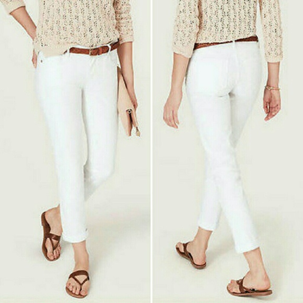 LOFT White Crop Jeans